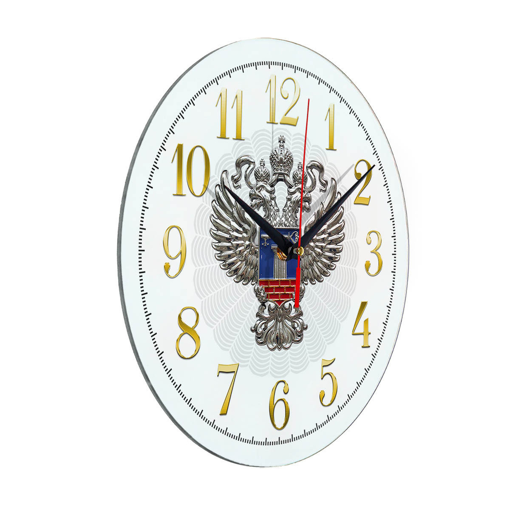 Настенные часы "Эмблема Минстрой 02 53" Декор для дома, подарок