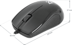 Мышь Defender Optimum MB-160 (Черный), USB 2кн, 1кл-кн, 1,5 м, коробочка