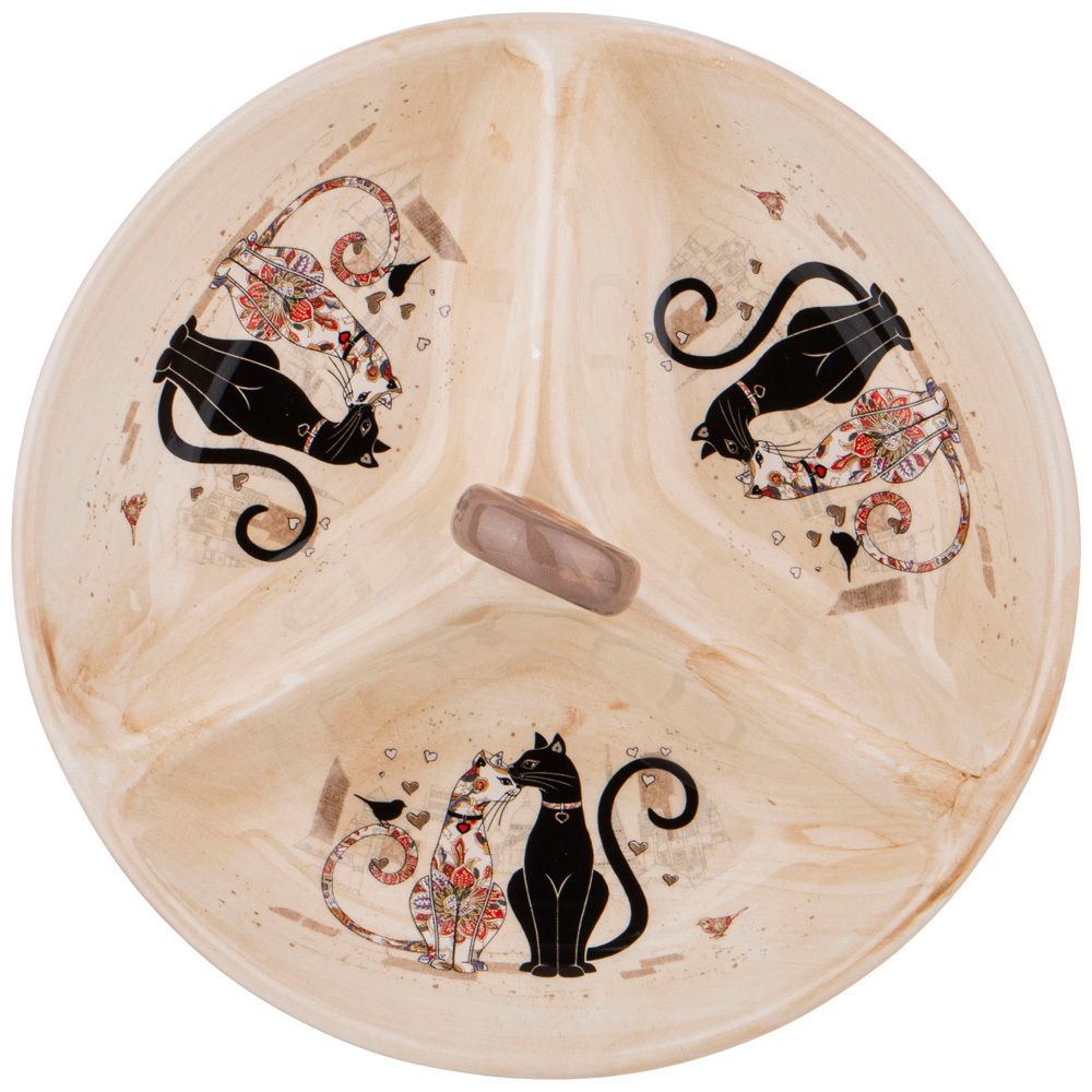 МЕНАЖНИЦА 3 СЕКЦИИ AGNESS "ПАРИЖСКИЕ КОТЫ" 22*7,5 СМ (КОР=16ШТ.)