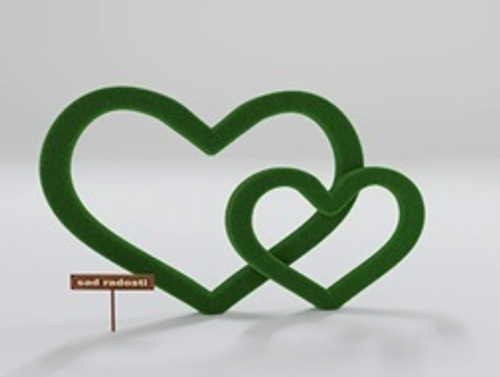 Фигура с искусственным озеленением “Сердце” 2м