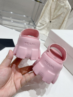 Prada Crochet Platform Slides
