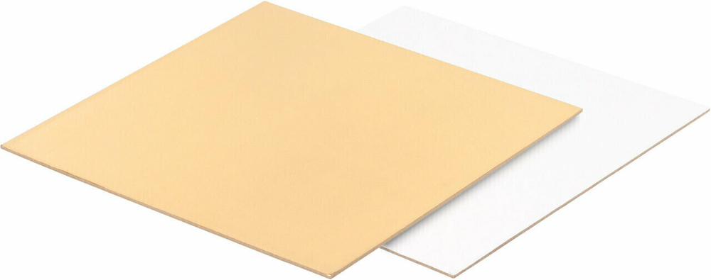 Подложка квадратная двусторонняя золото/белый 1.5мм 26х26