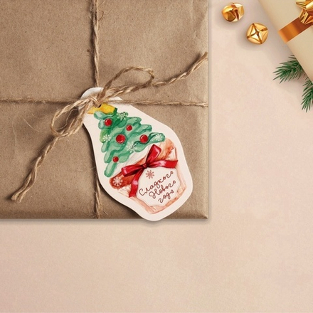 Шильдик на подарок Новый год «Сладкого Нового года», 5×9.0 см