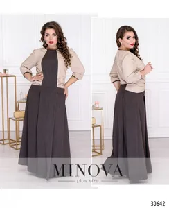 Платье 343-коричневый Minova