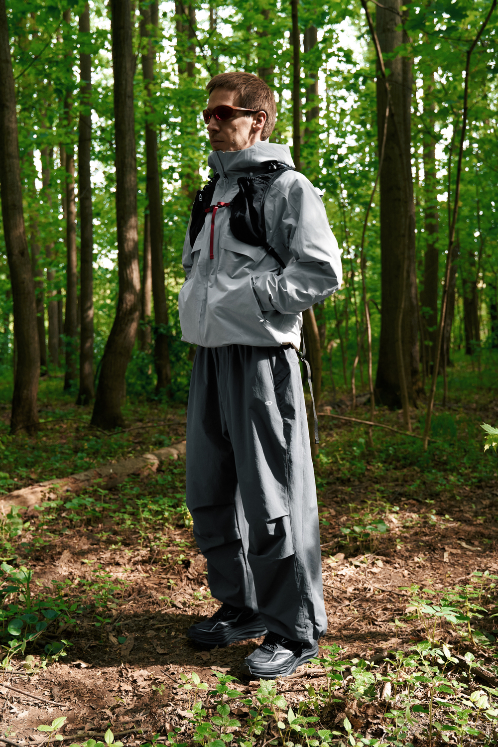 Брюки Nothomme Blue Casual Parachute Pants II “Rock Gray”