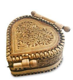 Народные промыслы BST-324/ 2 Шкатулка «Рябина» (береста)