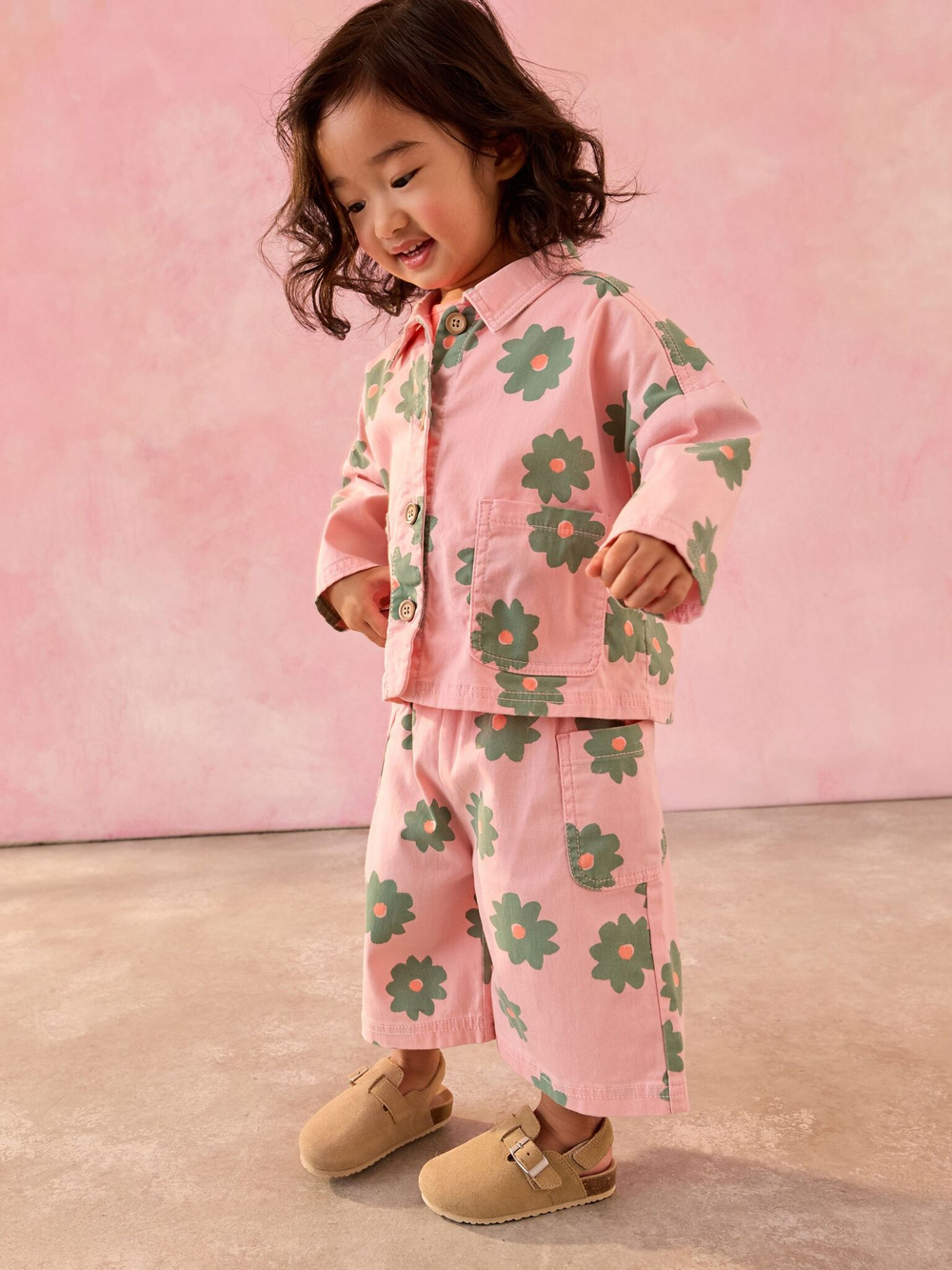 Комплект из трех предметов для девочки Next AC9-251, Розовый, Хаки