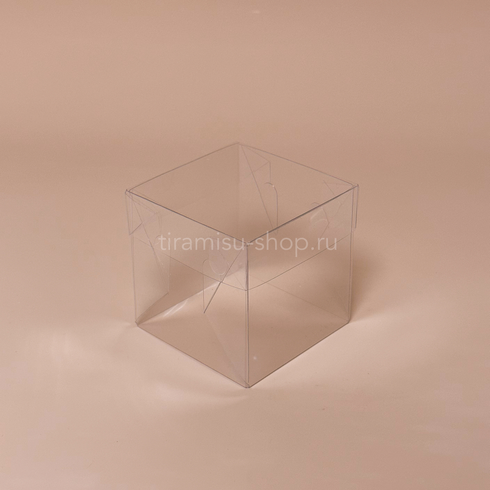 Коробка кубик полностью прозрачная 8 х 8 х 8 см