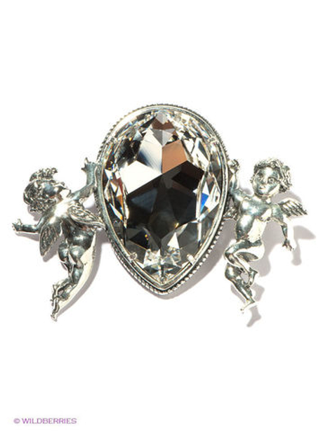 "Бурси" брошь в серебряном покрытии из коллекции "Пальмира" от Jenavi