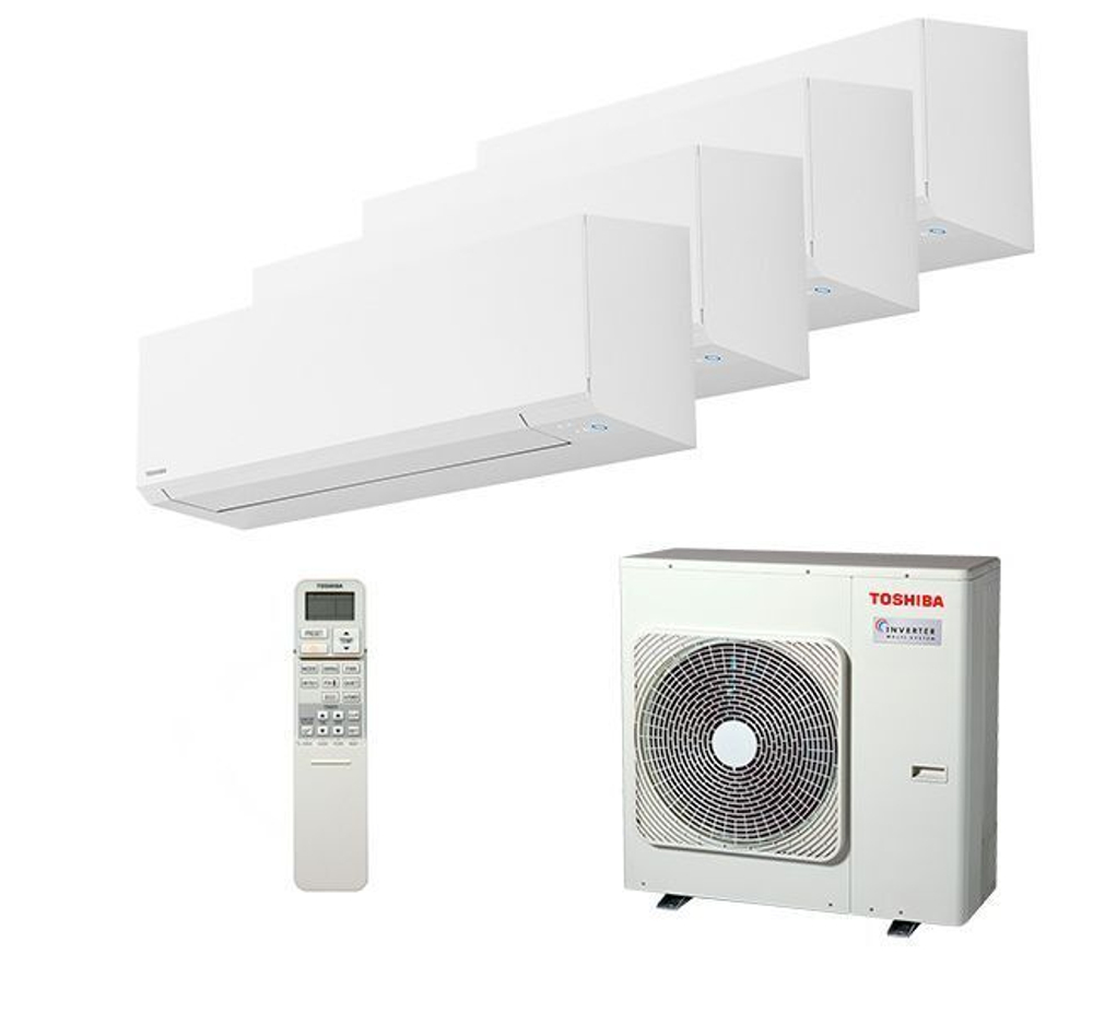 Мульти сплит-система Toshiba на 4 комнаты (25+25+25+25 кв.м.) SHORAI