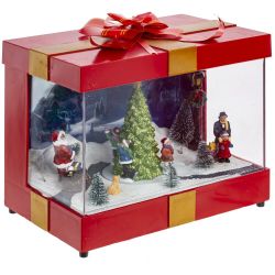 GAEM Фигурка декоративная "Рождество" (4 мелодии, подсвет, движ, 3xAA н/п, +USB), L21,5 W14 H19,5 см