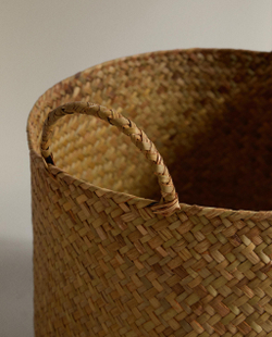 Zara Home Корзина из ротанга, цвет бежевый, 33 см