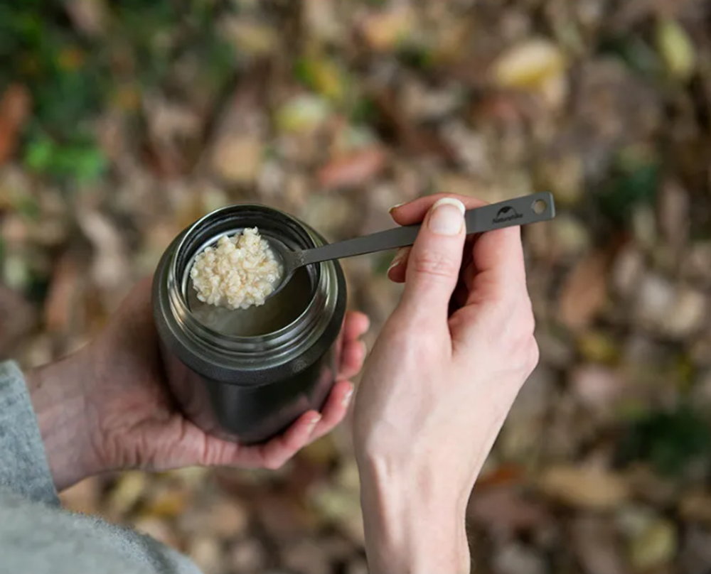 Набор столовых приборов Naturehike (нож, вилка, ложка), титан, в чехле