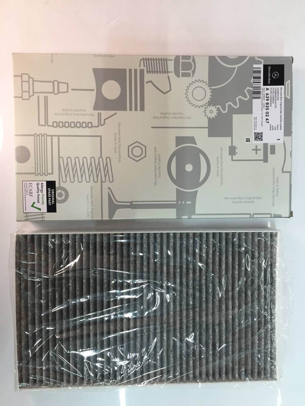 Фильтр салона угольный ОРГ A6398350247 для Mercedes-Benz Viano, Vito