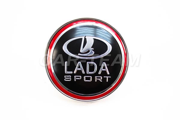 Колпачок литых дисков Lada Sport с красным ободом (1шт)