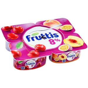 ЙОГУРТ FRUTTIS ВИШНЯ ПЕРСИК МАРАКУЙЯ 8% 115ГР CAMPINA