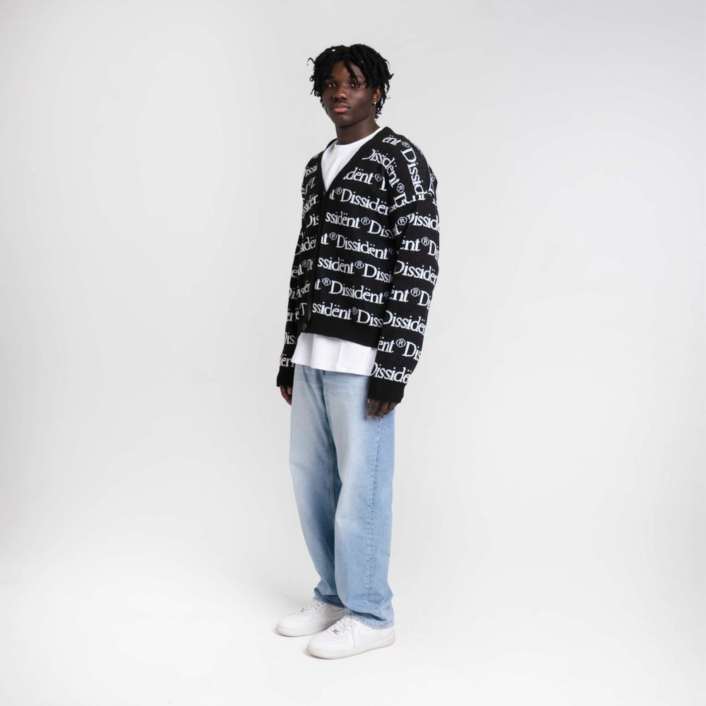 Кардиган Dissident Logo Pattern Черный