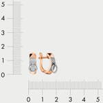 Серьги золотые с фианитами  из розового золота 585 пробы для женщин (арт. с4313)