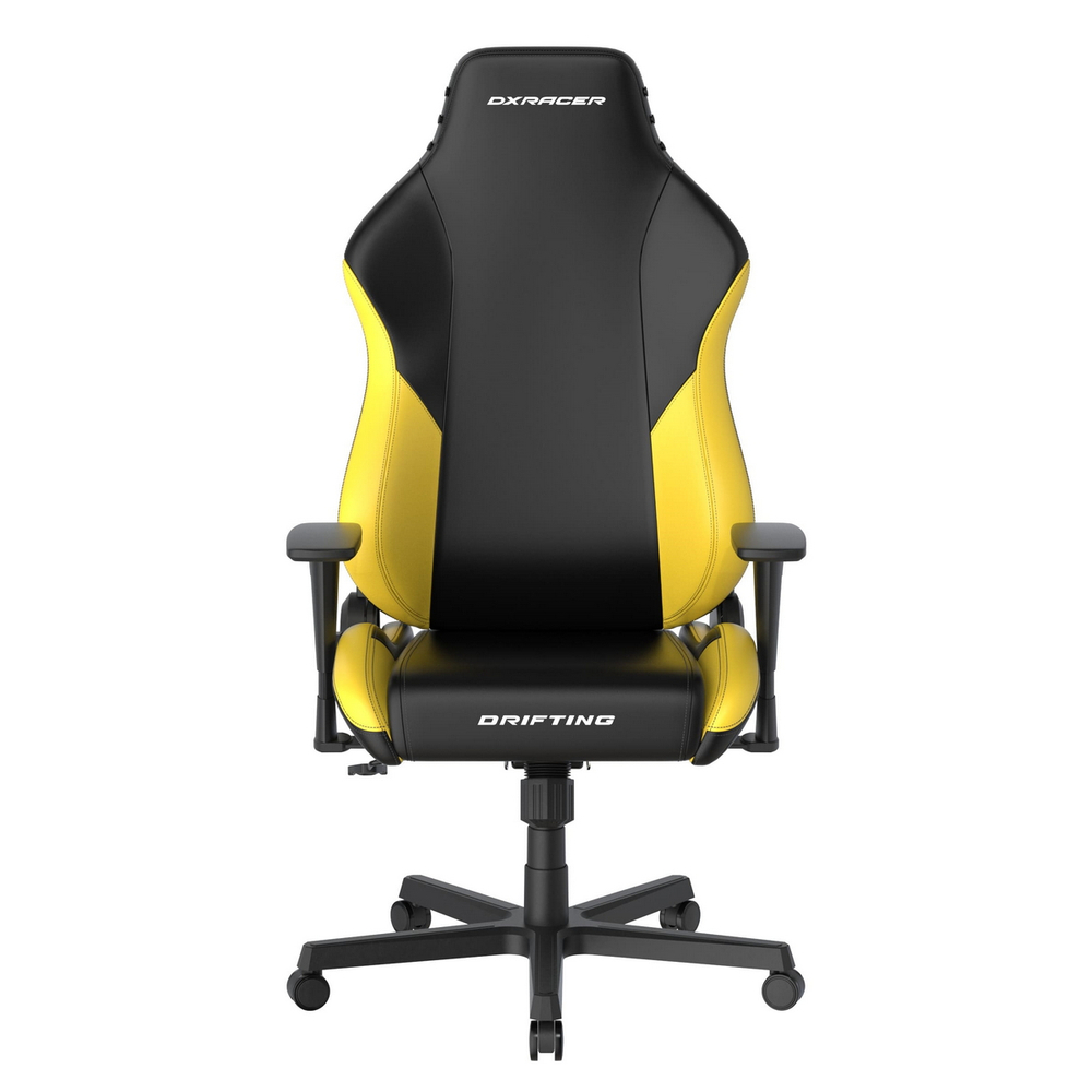 Кресло игровое DXRacer OH/DL23, Экокожа, Желтый/черный
