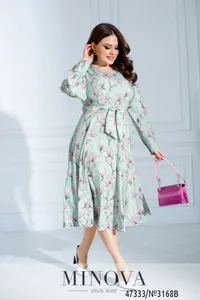 Платье 3168B-мятный Minova