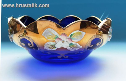 Смальта синяя золото. Розетка №27