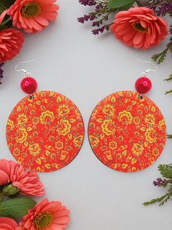 Серьги Хохлома