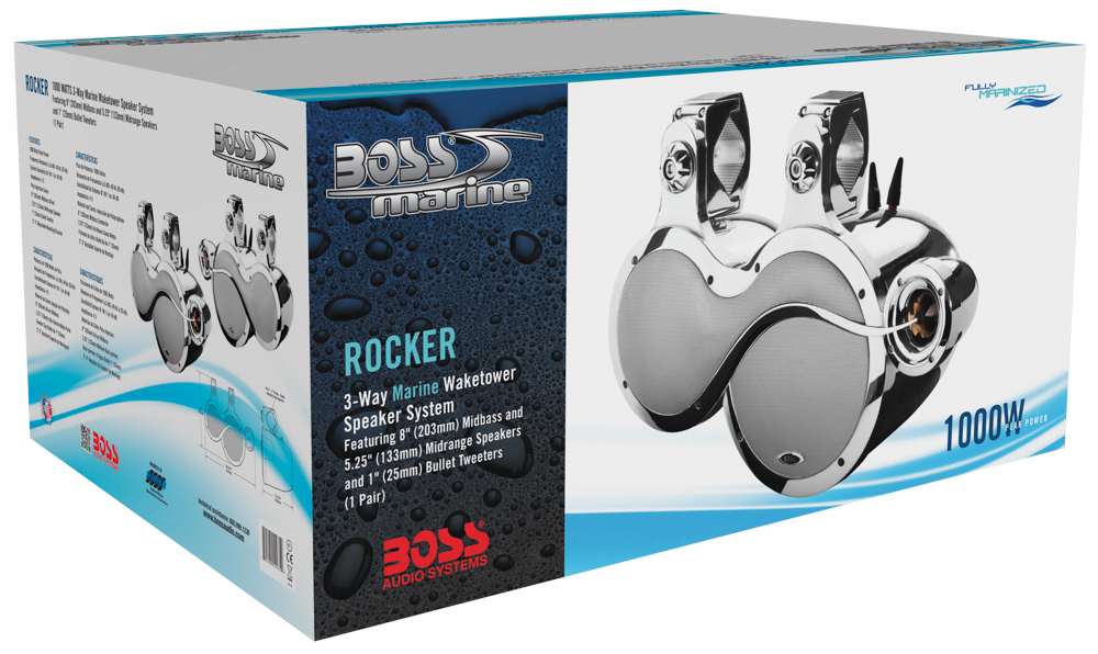 Корпусная акустика Boss Audio Marine Waketower ROCKER, 1000 Вт