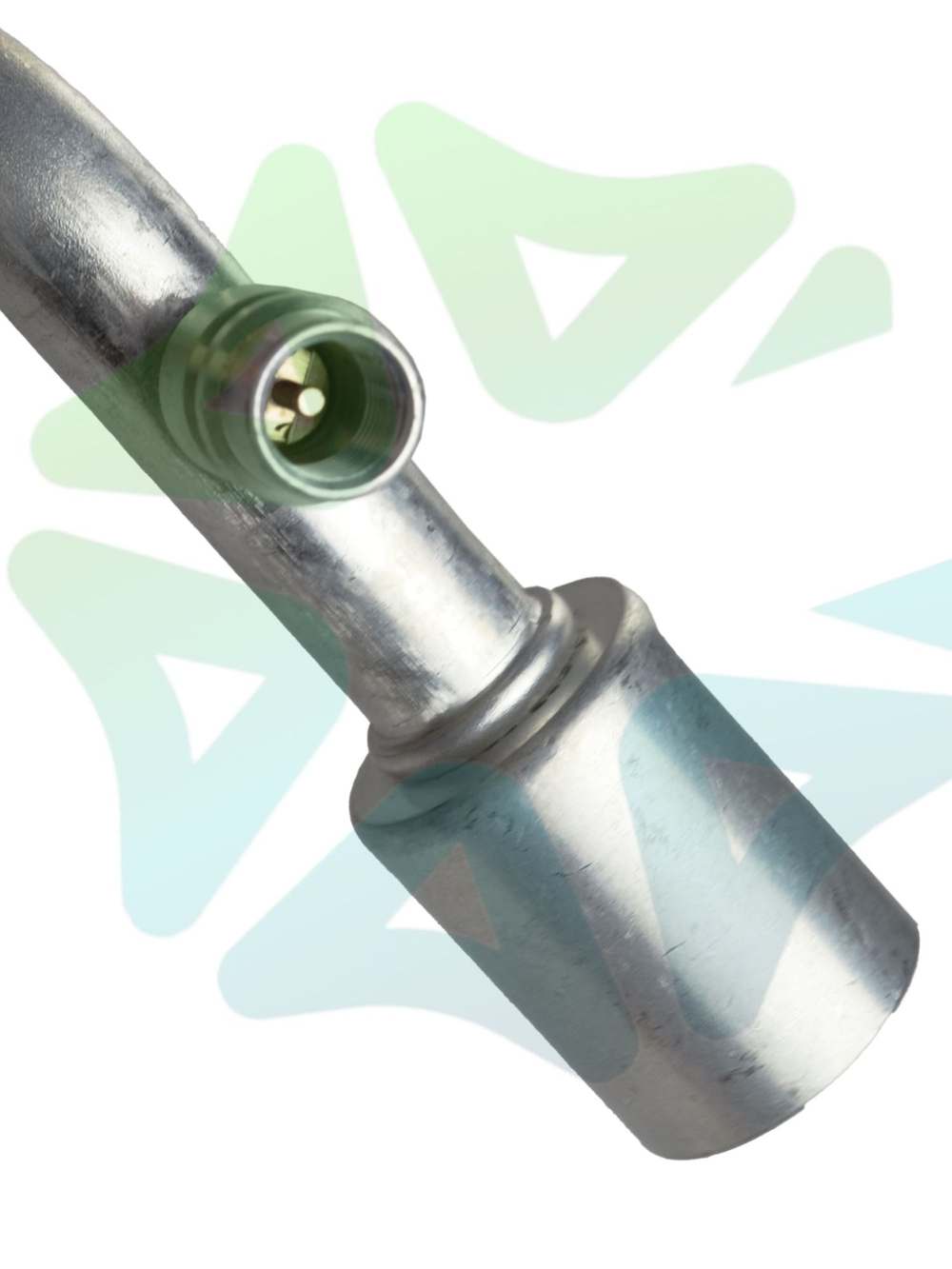 Фитинг RC-U07345 соединительный со стаканом под обжимку 5/8" и заправочным портом L 18 мм G10 №10 #10 13 мм