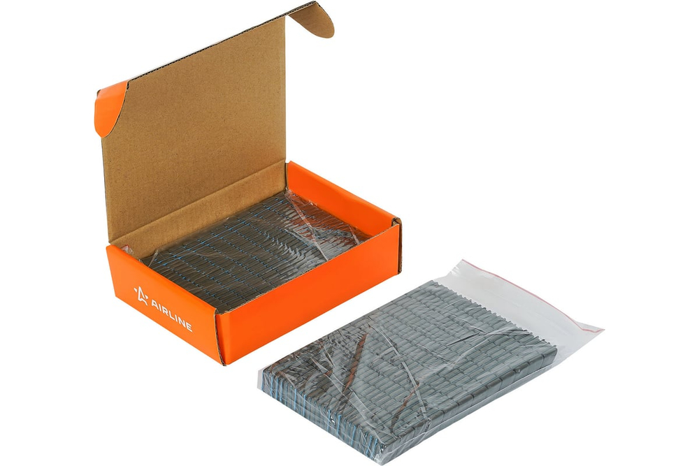 Груз балансировочный самоклеящийся стальной 12*5гр, 50 шт., темно-серый (графит) ATRK205 AIRLINE