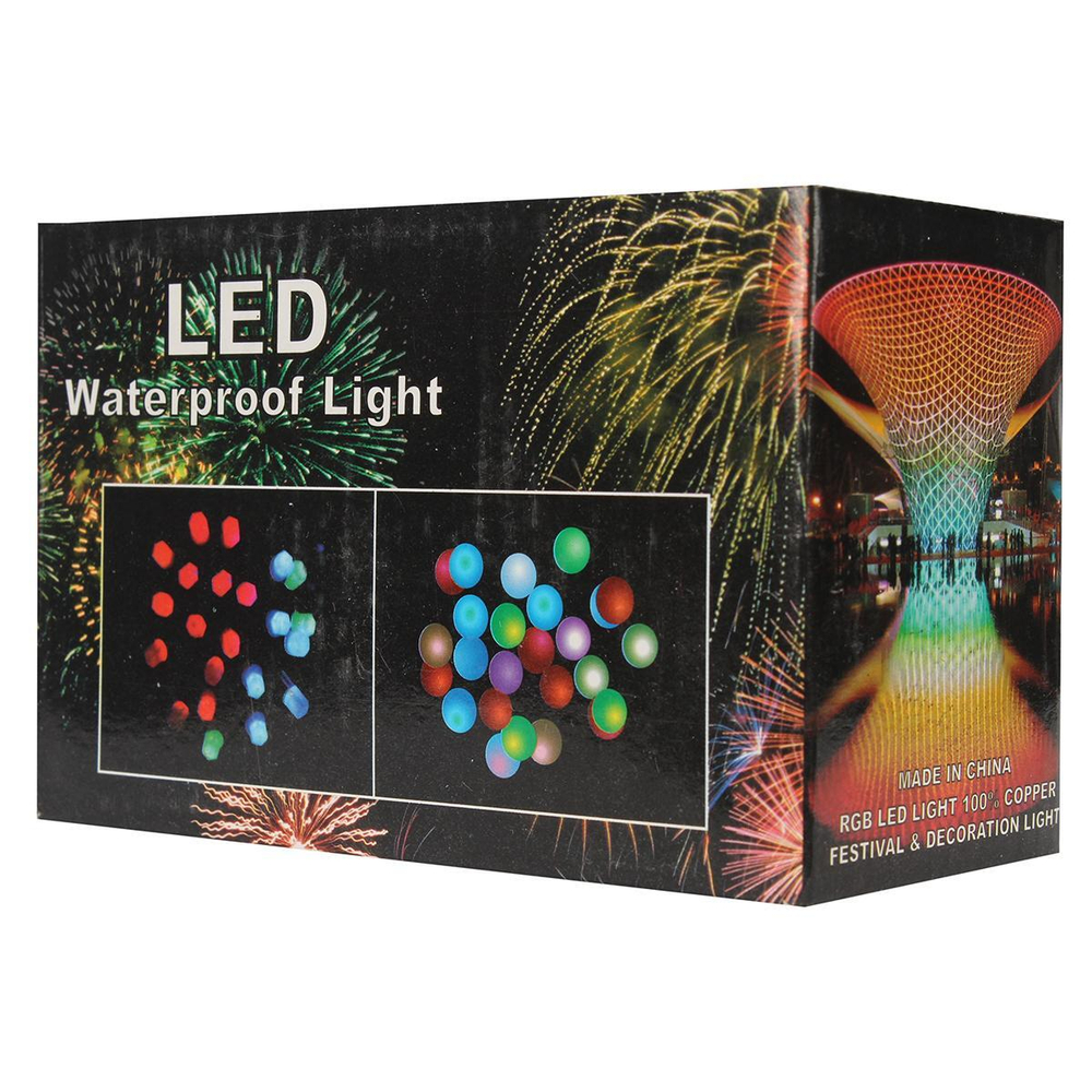 Электрогирлянда LED цветная с насадкой Шар прозрачный, длина насадки 2см, 28 ламп, 5м, 1 р.м.