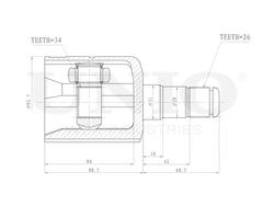 ШРУС внутренний UNIO CVJ-30052