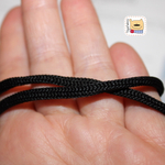 Шнур плетёный 4мм чёрный ПЭ (90 см)