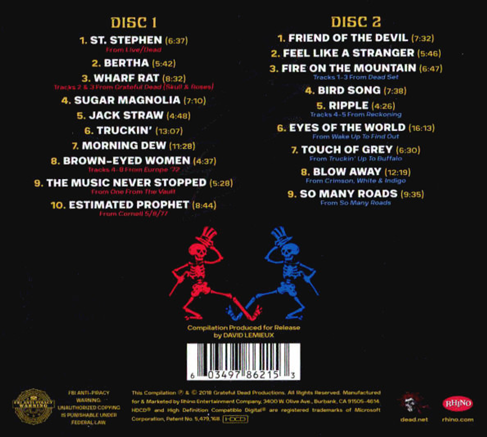 Grateful Dead / The Best Of The Grateful Dead Live (2HDCD)