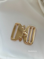 Застежка фастекс "Кобра" металлическая золотистая