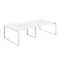 AG.2814.WH.72.WH / Стол для переговоров 2800х1438х750 / профиль О-образный: 70х20 белый; лючок: серебро; столешница: белый