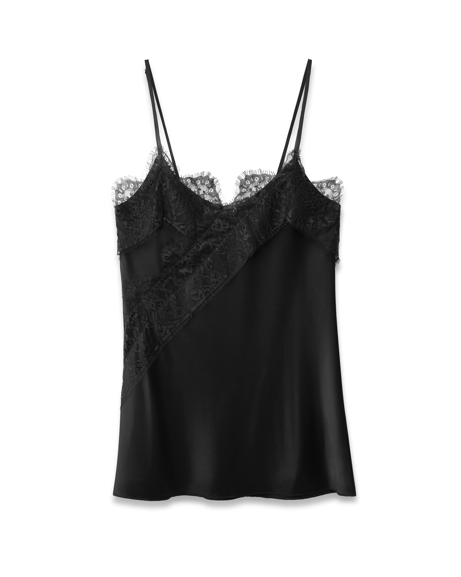 Топ с кружевом из шелка Mulberry