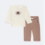 Комплект: футболка с дл. рукавом и брюки Dreamer, рост 92-98 см, бежевый (Крошка Я), 1 шт.