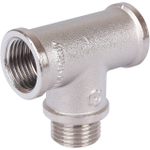 Тройник с внутренней и наружной резьбой STOUT SFT 0065 - 1/2" (ВР/НР/ВР, латунь никелированная)