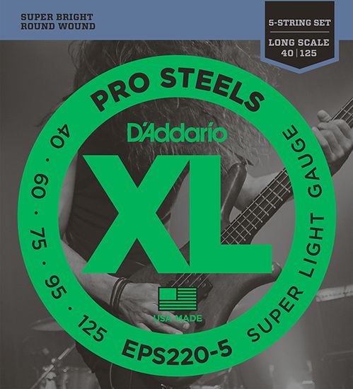 Струны для бас-гитары D'ADDARIO EPS220 5