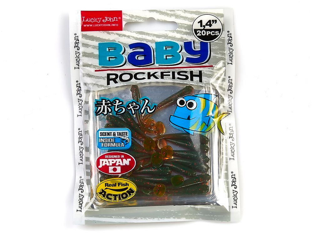 Мягкая приманка Lucky John BABY ROCKFISH 1.2in (35 мм), цвет 085, 20 шт.