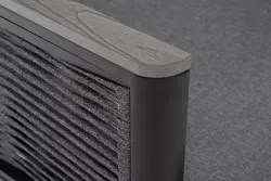 "Сан Ремо" кресло плетеное из роупа садовое, каркас алюминий темно-серый, роуп серый, ткань серая