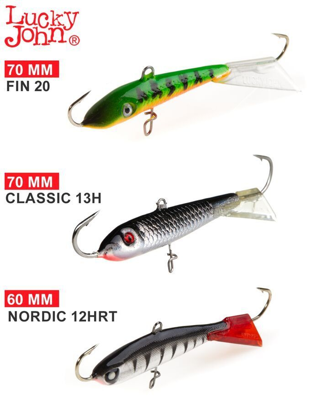 Балансиры Lucky John 3шт набор 9 MIX судак 2 3шт без тройника