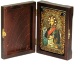 Инкрустированная Икона Святой праведный воин Феодор (Адмирал Ушаков) 15х10см на натуральном дереве, в подарочной коробке