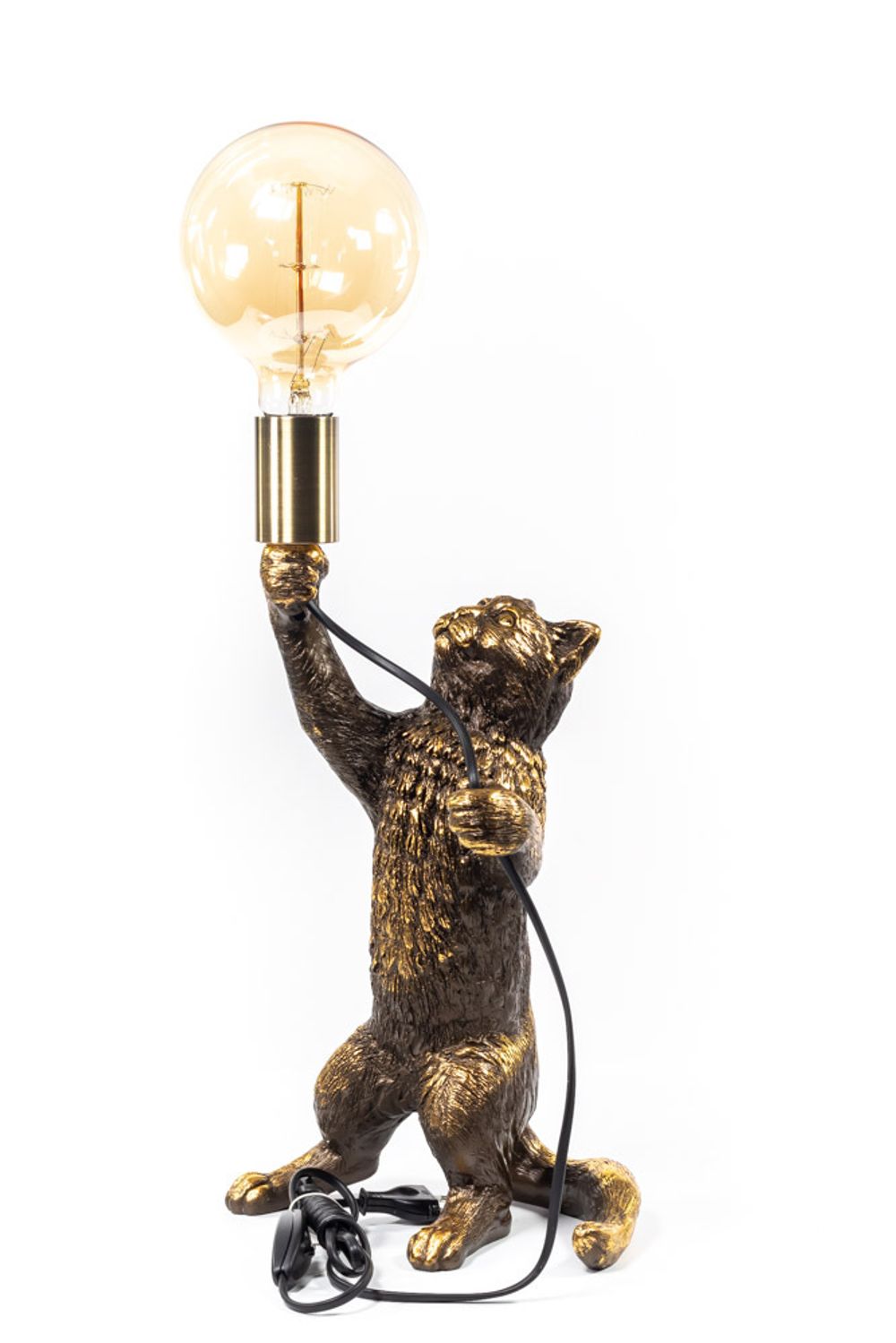 Настольная лампа Кот Эдисон Бронза