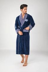 Халат мужской махровый 2990 синий  Nusa Турция.