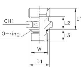 Штуцер FA DS38 UNF 1.7/8 (корпус)