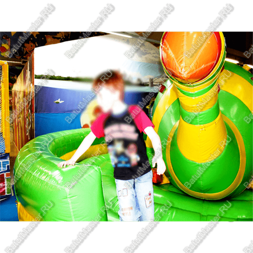 Коммерческий надувной батут "Динозавр-качеля" 5*5*2.5 м