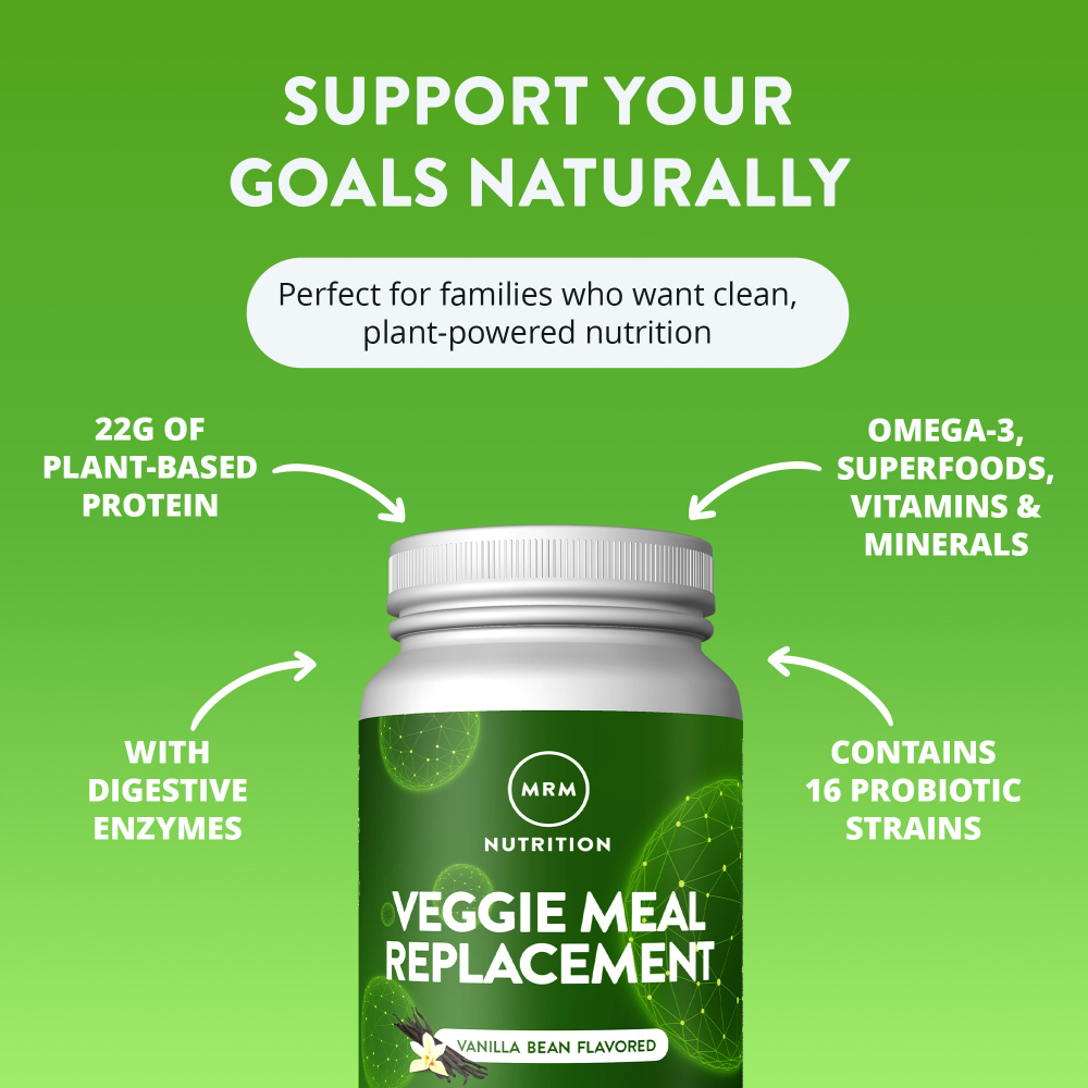 MRM Nutrition, Растительный заменитель питания, ваниль и бобы, 3 фунта (1361 г)