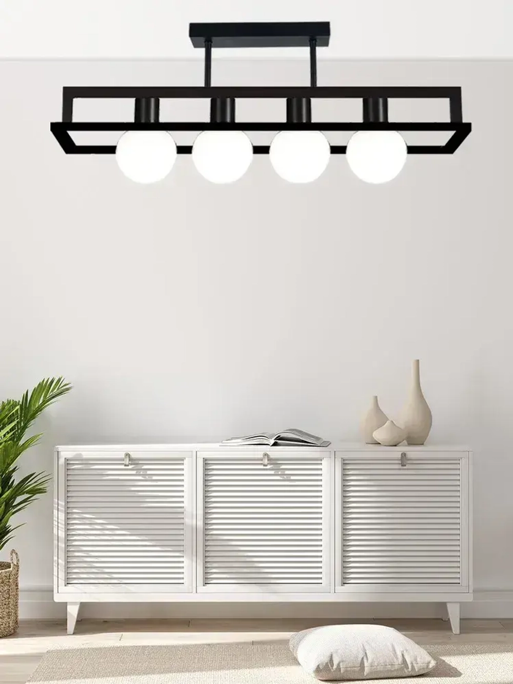 Люстра потолочная на кухню,в гостиную,светильник лофт,черный,E27,AYHOME