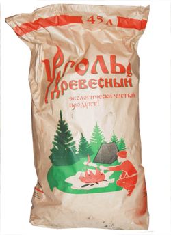 Уголь березовый 45л красный (М)